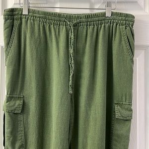 Love Tree Linen Cargo Jogger Pants